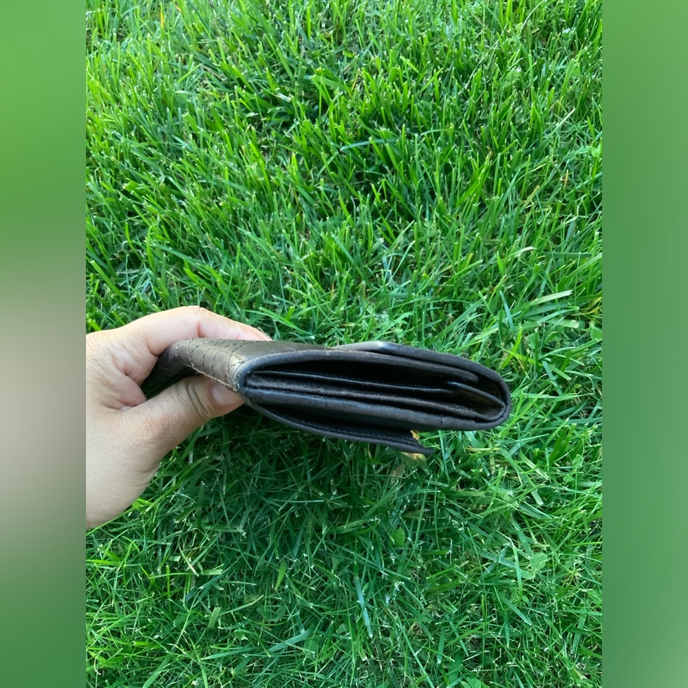 Christian Dior Vintage Cannage Long Wallet Black Leather Unisex. - Picture 9 of 16